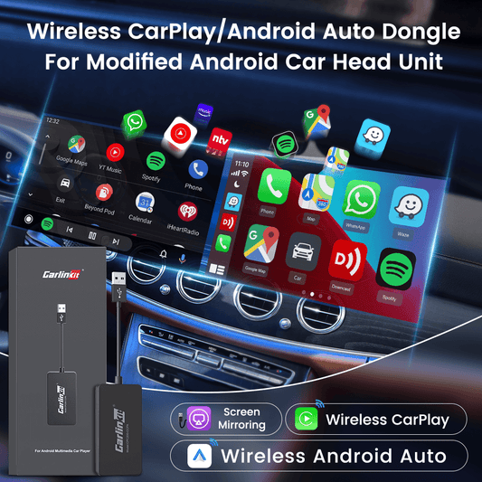Carlinkit CCPA USB Dongle for Aftermarket Android Screen Head Unit with Wireless CarPlay Android Auto and Mirroring Function