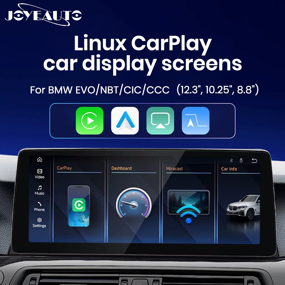 JoyeAuto BMW Linux Screen Upgrade with Wireless Apple CarPlay & Android Auto | 8.8" / 10.25" / 12.3" HD Touch Display