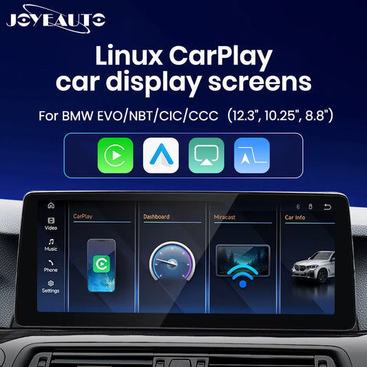 JoyeAuto BMW Linux Screen Upgrade with Wireless Apple CarPlay & Android Auto | 8.8 / 10.25 / 12.3 HD Touch Display