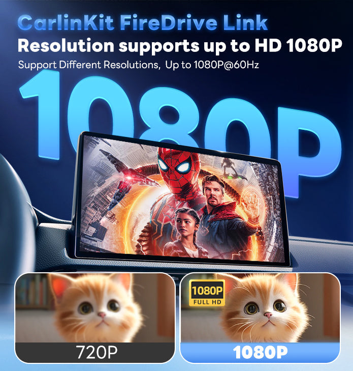 Carlinkit Fire Drive Use CarPlay to HDMI Cable to Enjoy Streaming, in-car Audio & Video Specially Designed for Amazon Fire TV Stick