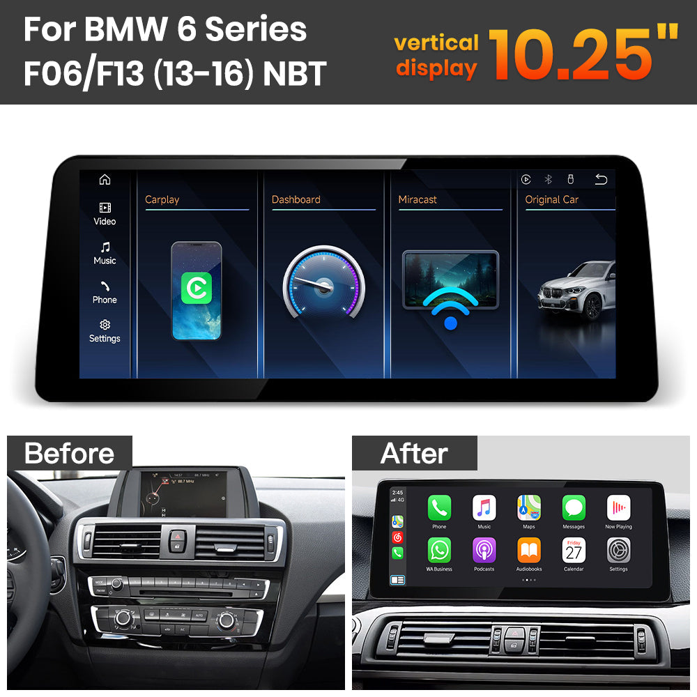 JoyeAuto BMW Linux Screen Upgrade with Wireless Apple CarPlay & Android Auto | 8.8" / 10.25" / 12.3" HD Touch Display