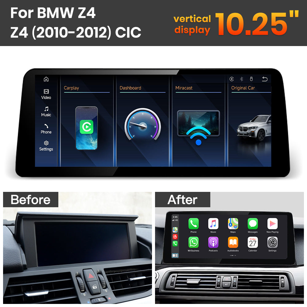 JoyeAuto BMW Linux Screen Upgrade with Wireless Apple CarPlay & Android Auto | 8.8" / 10.25" / 12.3" HD Touch Display