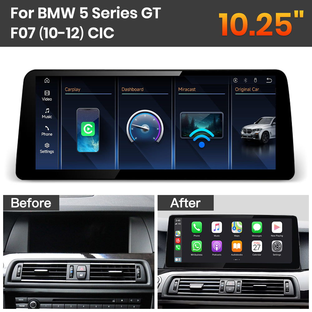 JoyeAuto BMW Linux Screen Upgrade with Wireless Apple CarPlay & Android Auto | 8.8" / 10.25" / 12.3" HD Touch Display