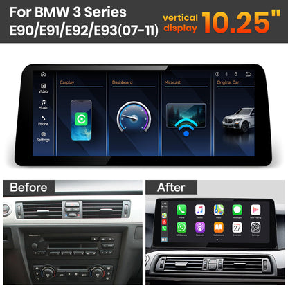 JoyeAuto BMW Linux Screen Upgrade with Wireless Apple CarPlay & Android Auto | 8.8 / 10.25 / 12.3 HD Touch Display