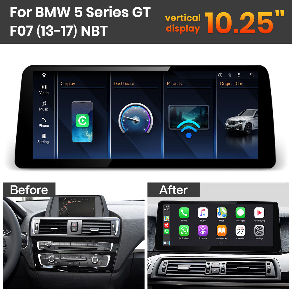 JoyeAuto BMW Linux Screen Upgrade with Wireless Apple CarPlay & Android Auto | 8.8" / 10.25" / 12.3" HD Touch Display