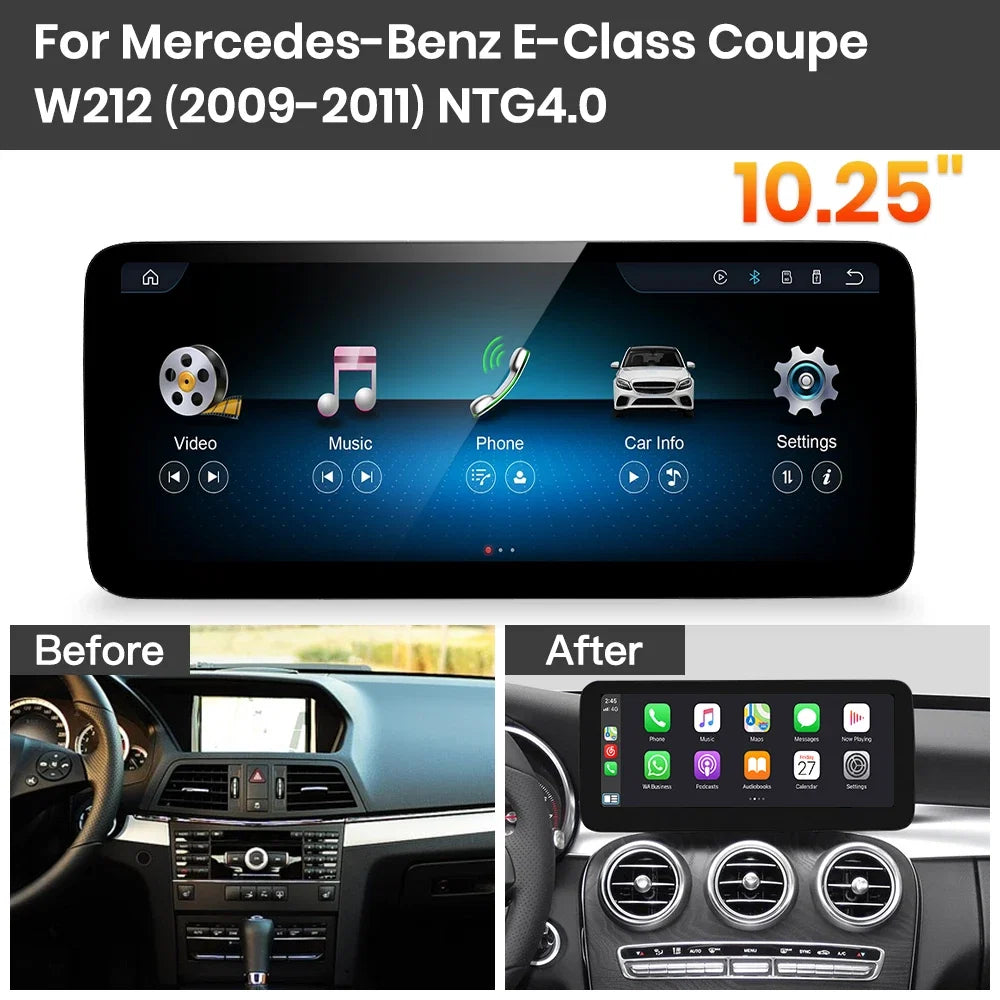 JoyeAuto Mercedes-Benz Linux Screen Upgrade with Wireless Apple CarPlay & Android Auto | 10.25 / 12.3 HD Touch Display