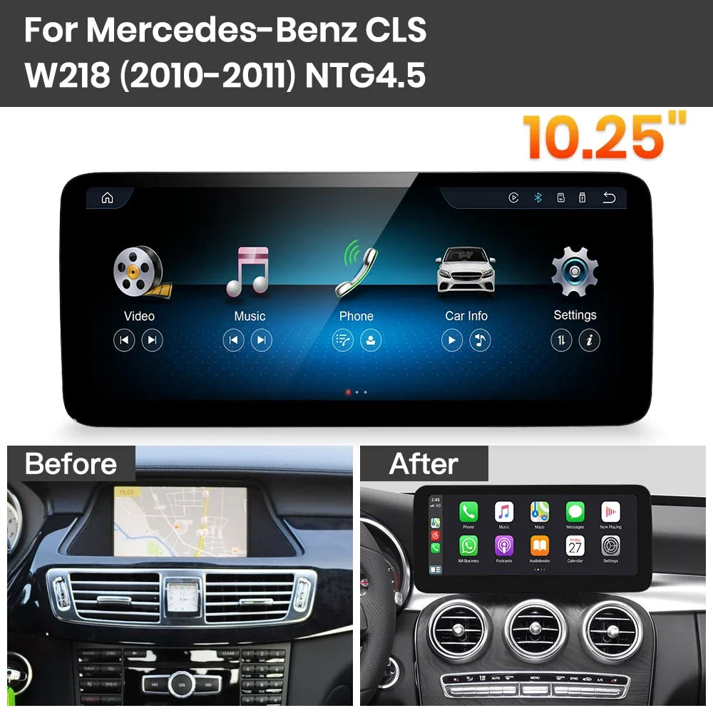 JoyeAuto Mercedes-Benz Linux Screen Upgrade with Wireless Apple CarPlay & Android Auto | 10.25 / 12.3 HD Touch Display