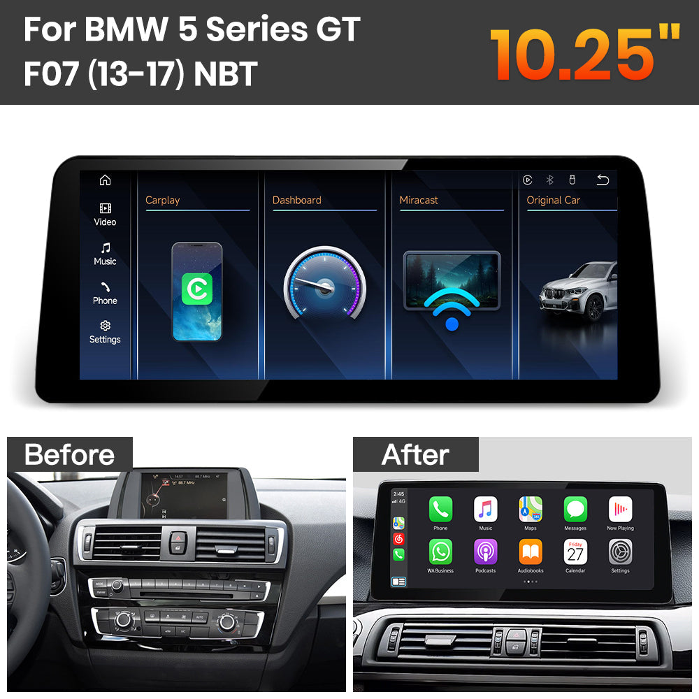 JoyeAuto BMW Linux Screen Upgrade with Wireless Apple CarPlay & Android Auto | 8.8" / 10.25" / 12.3" HD Touch Display