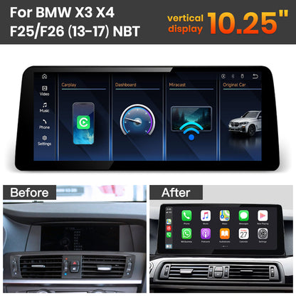 JoyeAuto BMW Linux Screen Upgrade with Wireless Apple CarPlay & Android Auto | 8.8 / 10.25 / 12.3 HD Touch Display