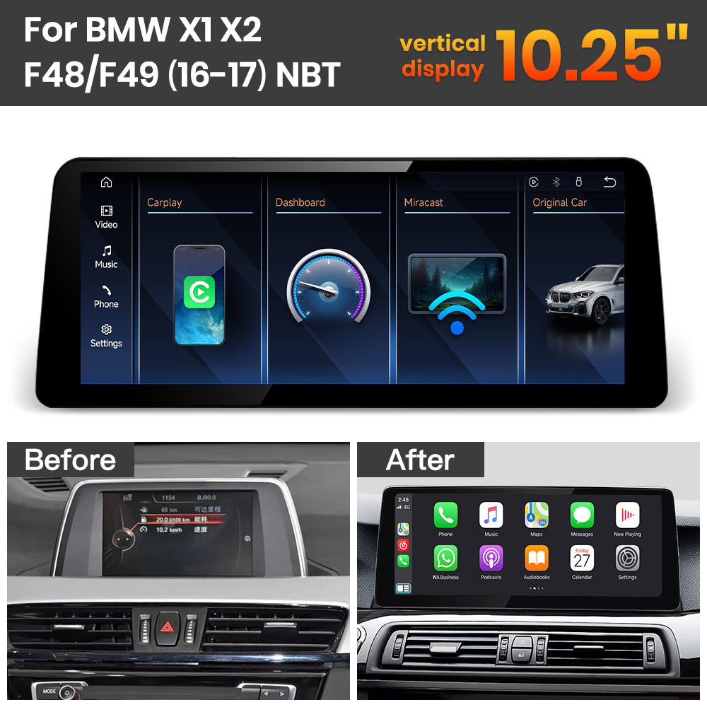 JoyeAuto BMW Linux Screen Upgrade with Wireless Apple CarPlay & Android Auto | 8.8" / 10.25" / 12.3" HD Touch Display