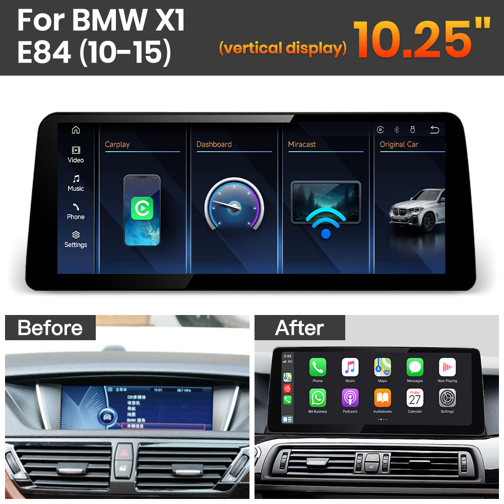 JoyeAuto BMW Linux Screen Upgrade with Wireless Apple CarPlay & Android Auto | 8.8" / 10.25" / 12.3" HD Touch Display