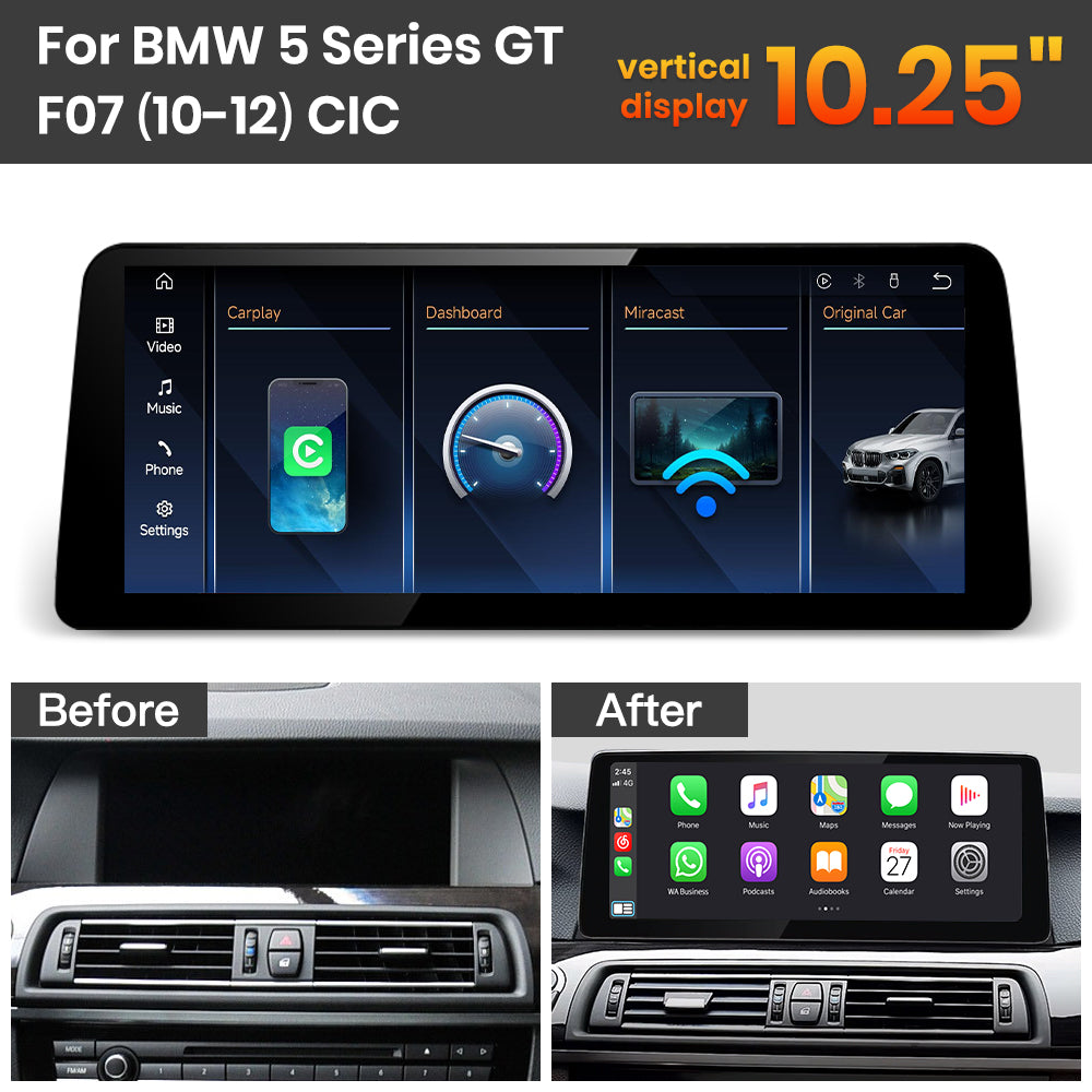 JoyeAuto BMW Linux Screen Upgrade with Wireless Apple CarPlay & Android Auto | 8.8" / 10.25" / 12.3" HD Touch Display