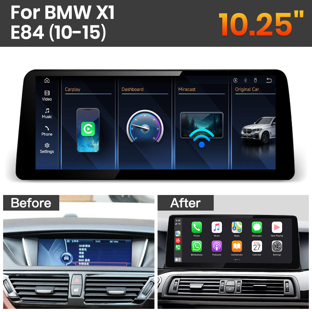JoyeAuto BMW Linux Screen Upgrade with Wireless Apple CarPlay & Android Auto | 8.8" / 10.25" / 12.3" HD Touch Display