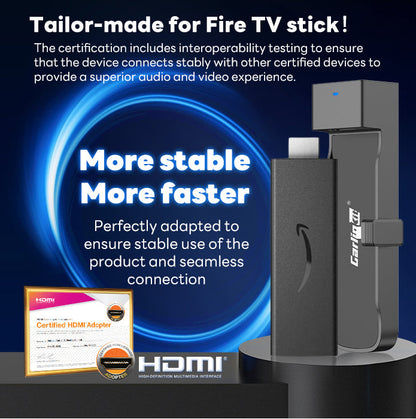 Carlinkit Fire Drive Use CarPlay to HDMI Cable to Enjoy Streaming, in-car Audio & Video Specially Designed for Amazon Fire TV Stick