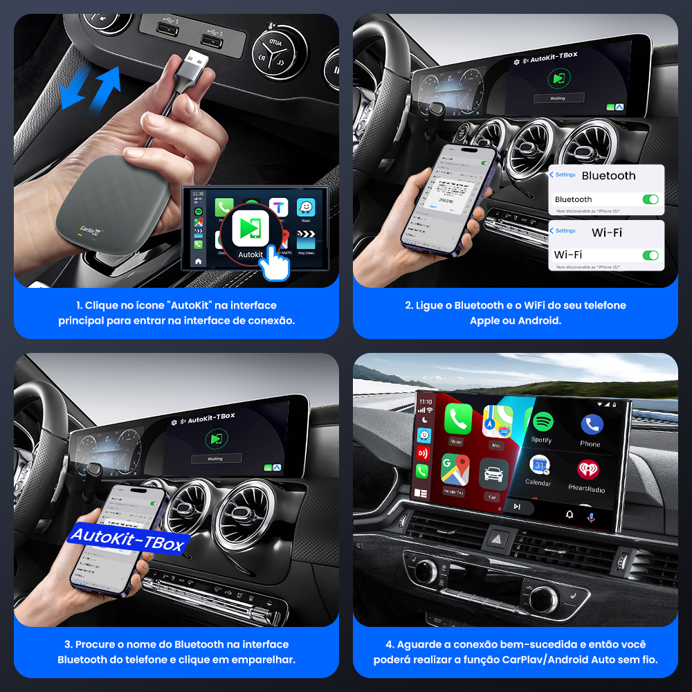 Carlinkit Tbox-S1C Wireless CarPlay/Android Auto Ai Box for Streaming Video