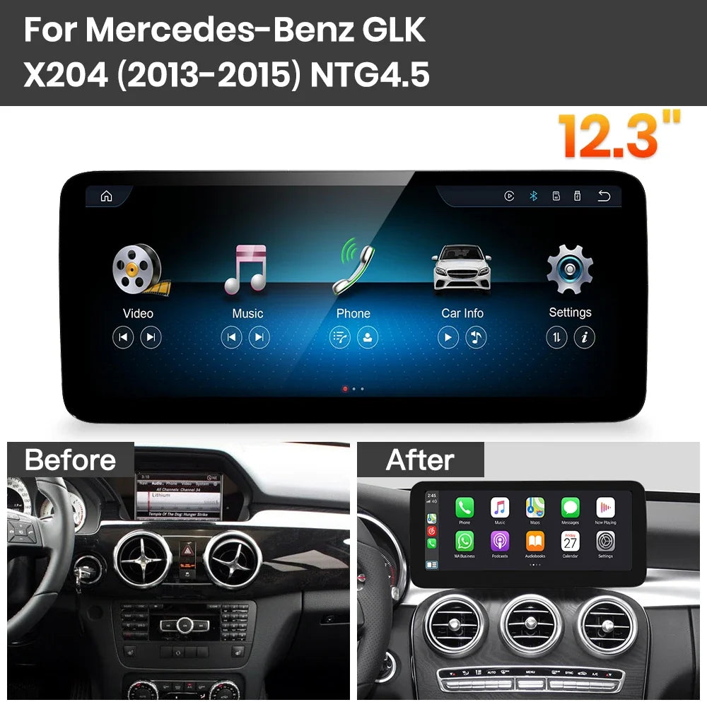 JoyeAuto Mercedes-Benz Linux Screen Upgrade with Wireless Apple CarPlay & Android Auto | 10.25 / 12.3 HD Touch Display