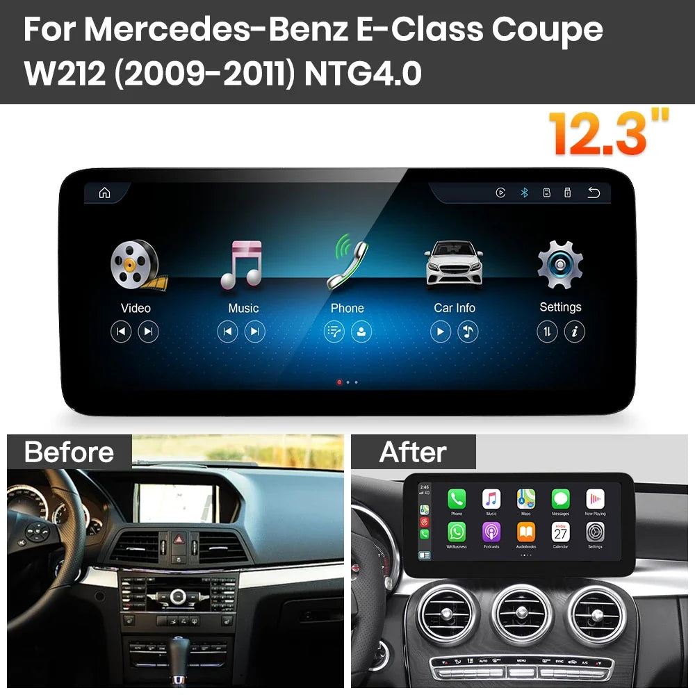 JoyeAuto Mercedes-Benz Linux Screen Upgrade with Wireless Apple CarPlay & Android Auto | 10.25 / 12.3 HD Touch Display