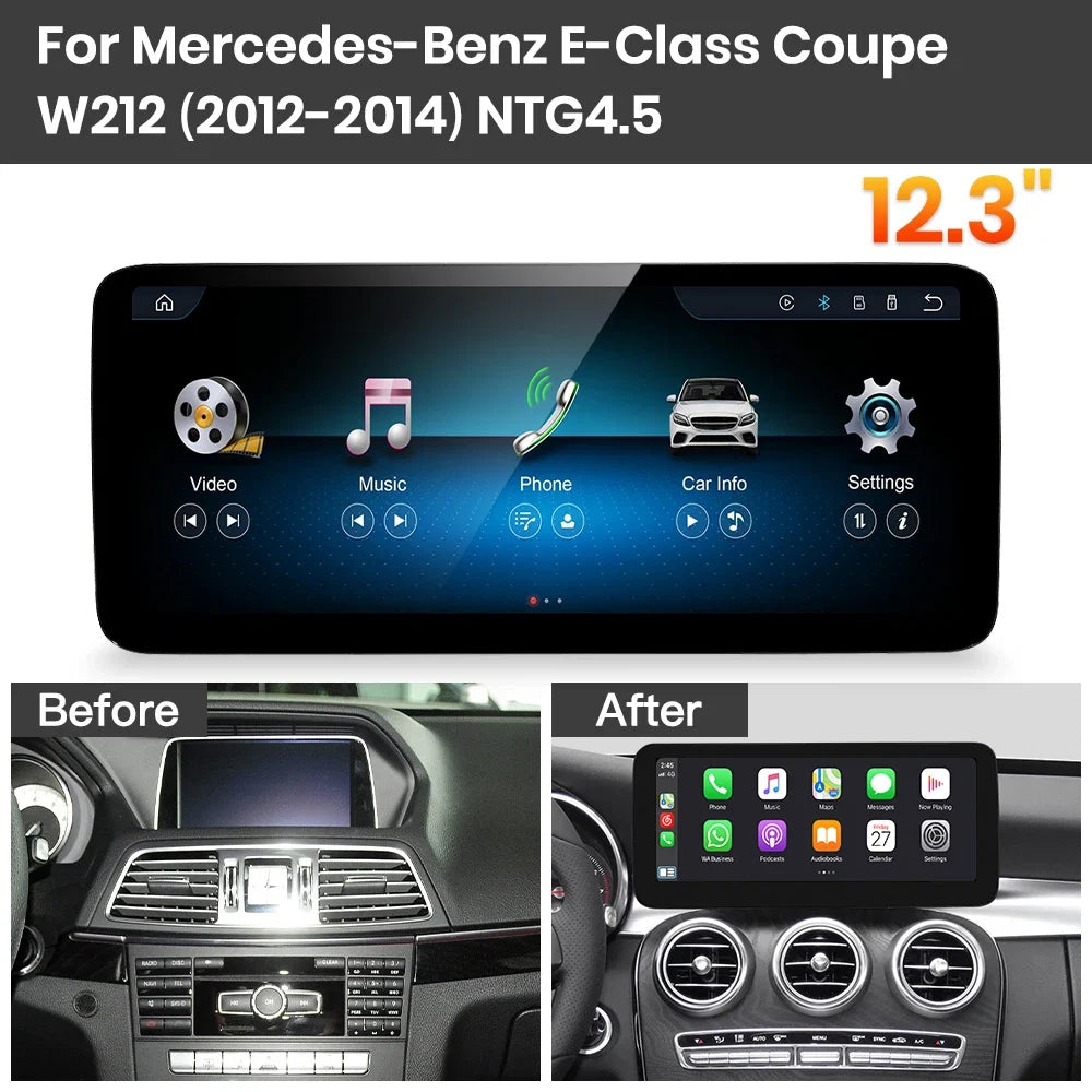 JoyeAuto Mercedes-Benz Linux Screen Upgrade with Wireless Apple CarPlay & Android Auto | 10.25 / 12.3 HD Touch Display