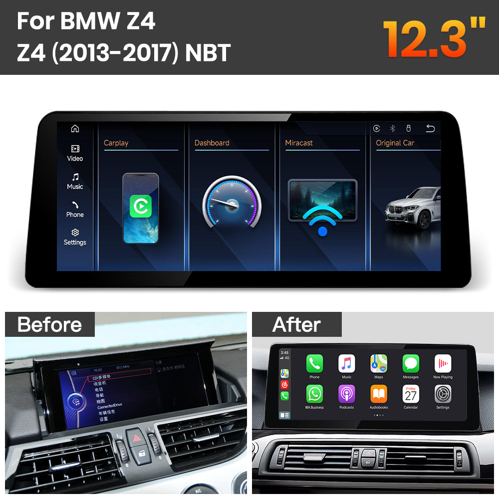 JoyeAuto BMW Linux Screen Upgrade with Wireless Apple CarPlay & Android Auto | 8.8" / 10.25" / 12.3" HD Touch Display