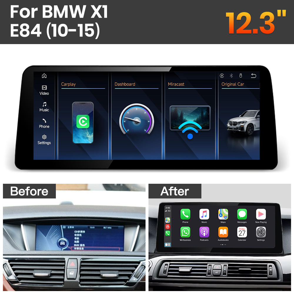 JoyeAuto BMW Linux Screen Upgrade with Wireless Apple CarPlay & Android Auto | 8.8" / 10.25" / 12.3" HD Touch Display