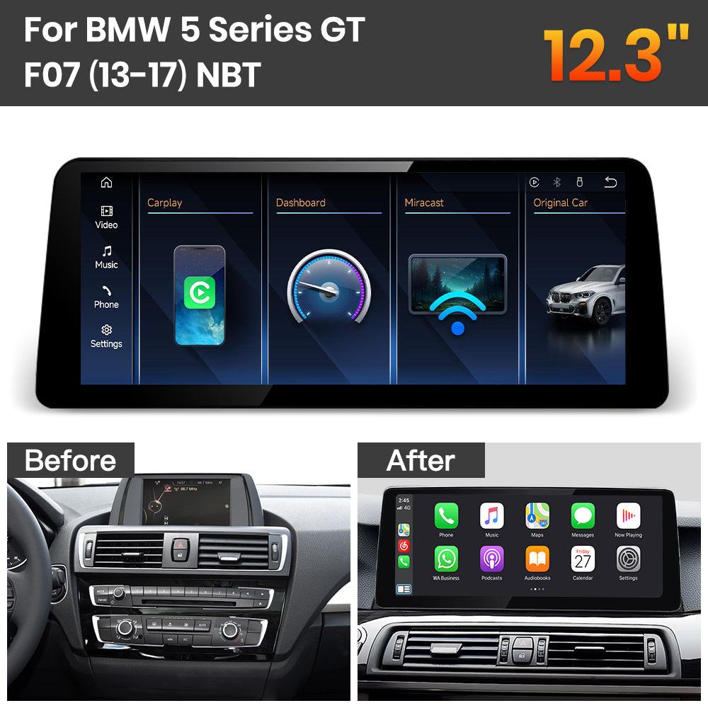 JoyeAuto BMW Linux Screen Upgrade with Wireless Apple CarPlay & Android Auto | 8.8" / 10.25" / 12.3" HD Touch Display
