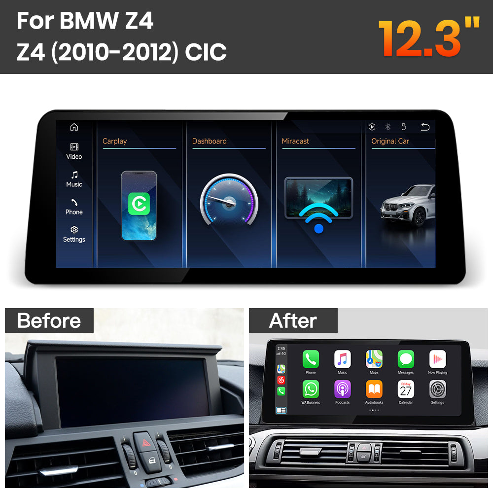 JoyeAuto BMW Linux Screen Upgrade with Wireless Apple CarPlay & Android Auto | 8.8" / 10.25" / 12.3" HD Touch Display