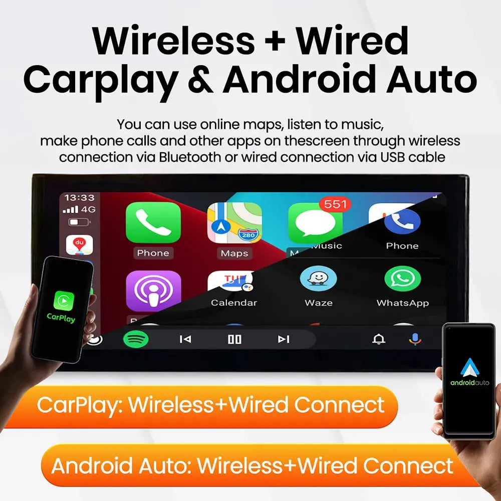 JoyeAuto Audi Linux Screen Upgrade with Wireless Apple CarPlay & Android Auto | 8.8" / 10.25" / 12.3" HD Touch Display