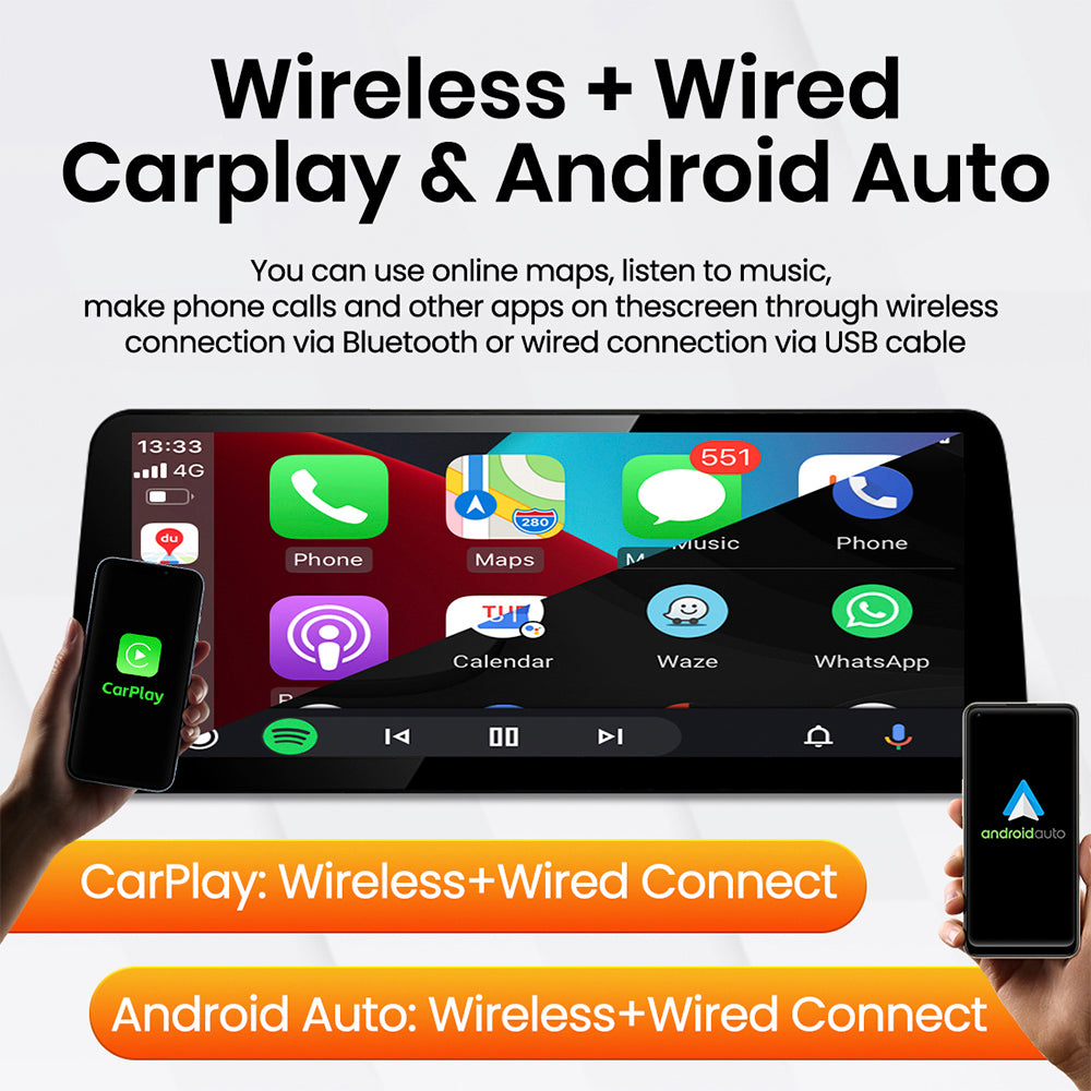 JoyeAuto BMW Linux Screen Upgrade with Wireless Apple CarPlay & Android Auto | 8.8" / 10.25" / 12.3" HD Touch Display