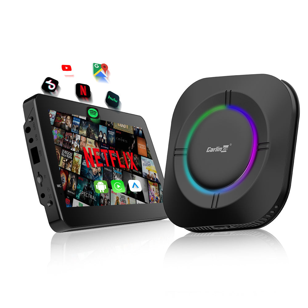 Carlinkit Multimedia Ai Box Tbox S2C LED 4+64G Qualcomm 6115 8-cores For Yotube Netflix