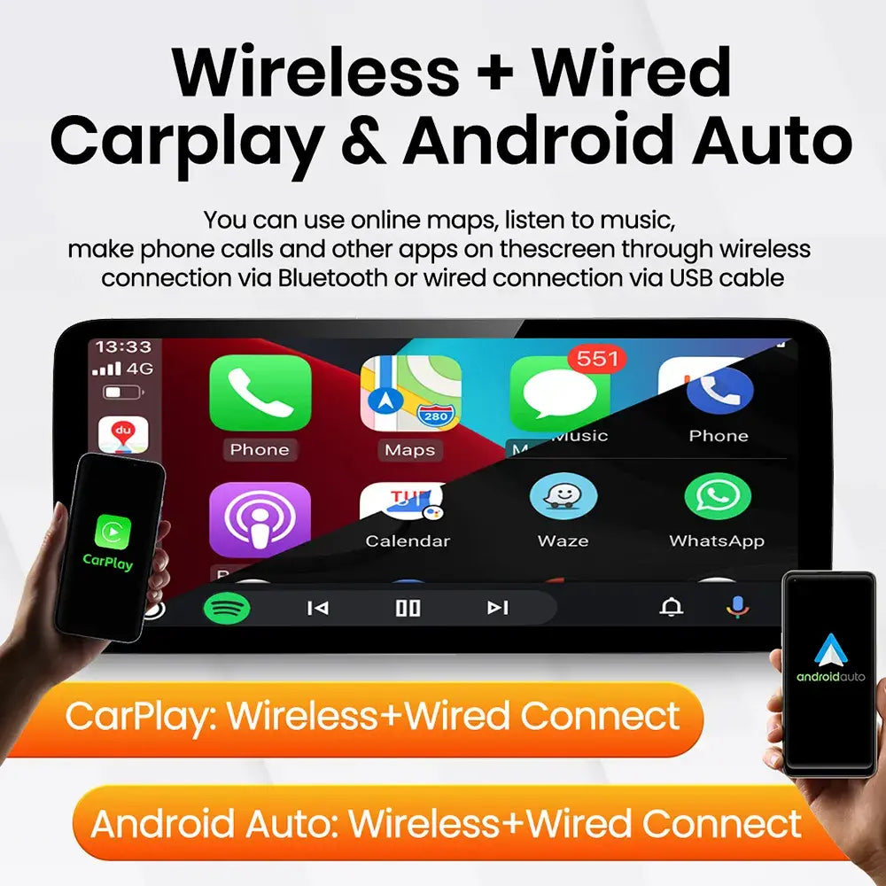 JoyeAuto Mercedes-Benz Linux Screen Upgrade with Wireless Apple CarPlay & Android Auto | 10.25 / 12.3 HD Touch Display