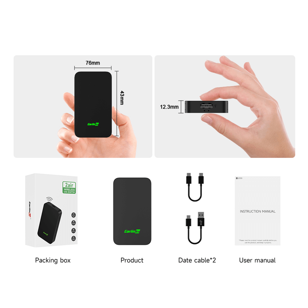 2Air Carlinkit 5.0 Wireless CarPlay Android Auto Adapter