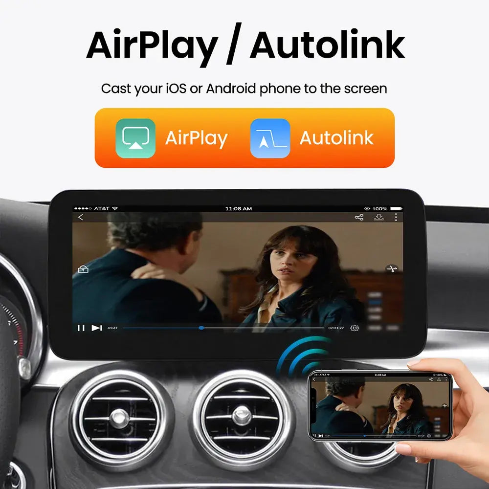 JoyeAuto Mercedes-Benz Linux Screen Upgrade with Wireless Apple CarPlay & Android Auto | 10.25 / 12.3 HD Touch Display