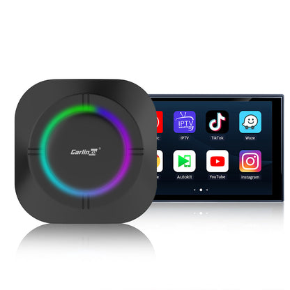 Carlinkit Multimedia Ai Box Tbox S2C LED 4+64G Qualcomm 6115 8-cores For Yotube Netflix