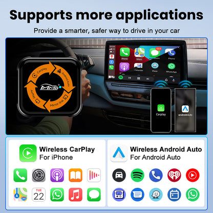 MMB Mini Max Wired to Wireless Bluetooth WiFi CarPlay Android Auto Adapter