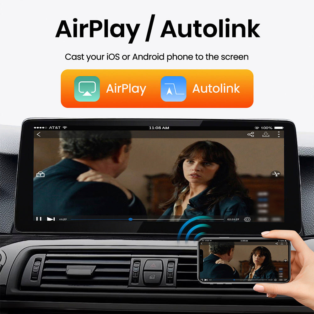 JoyeAuto BMW Linux Screen Upgrade with Wireless Apple CarPlay & Android Auto | 8.8" / 10.25" / 12.3" HD Touch Display