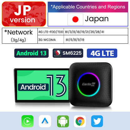 Tbox Led Multimedia Video Android13 AI Box Wireless CarPlay & Android Auto