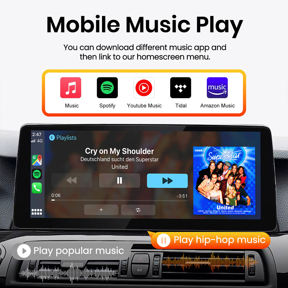 JoyeAuto BMW Linux Screen Upgrade with Wireless Apple CarPlay & Android Auto | 8.8" / 10.25" / 12.3" HD Touch Display