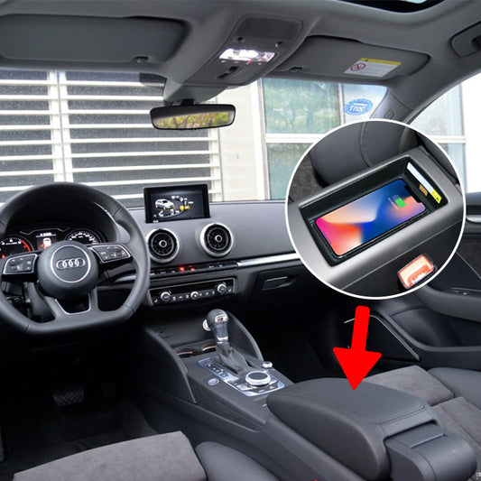 Audi A3 Qi Wireless Charger (2014-2018) – OEM-Fit In-Car Fast Wireless Charging Pad(JA-WC-A3)