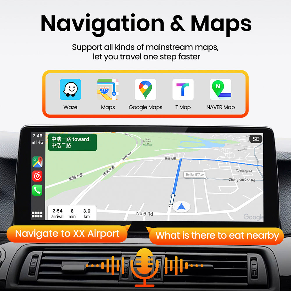 JoyeAuto BMW Linux Screen Upgrade with Wireless Apple CarPlay & Android Auto | 8.8" / 10.25" / 12.3" HD Touch Display
