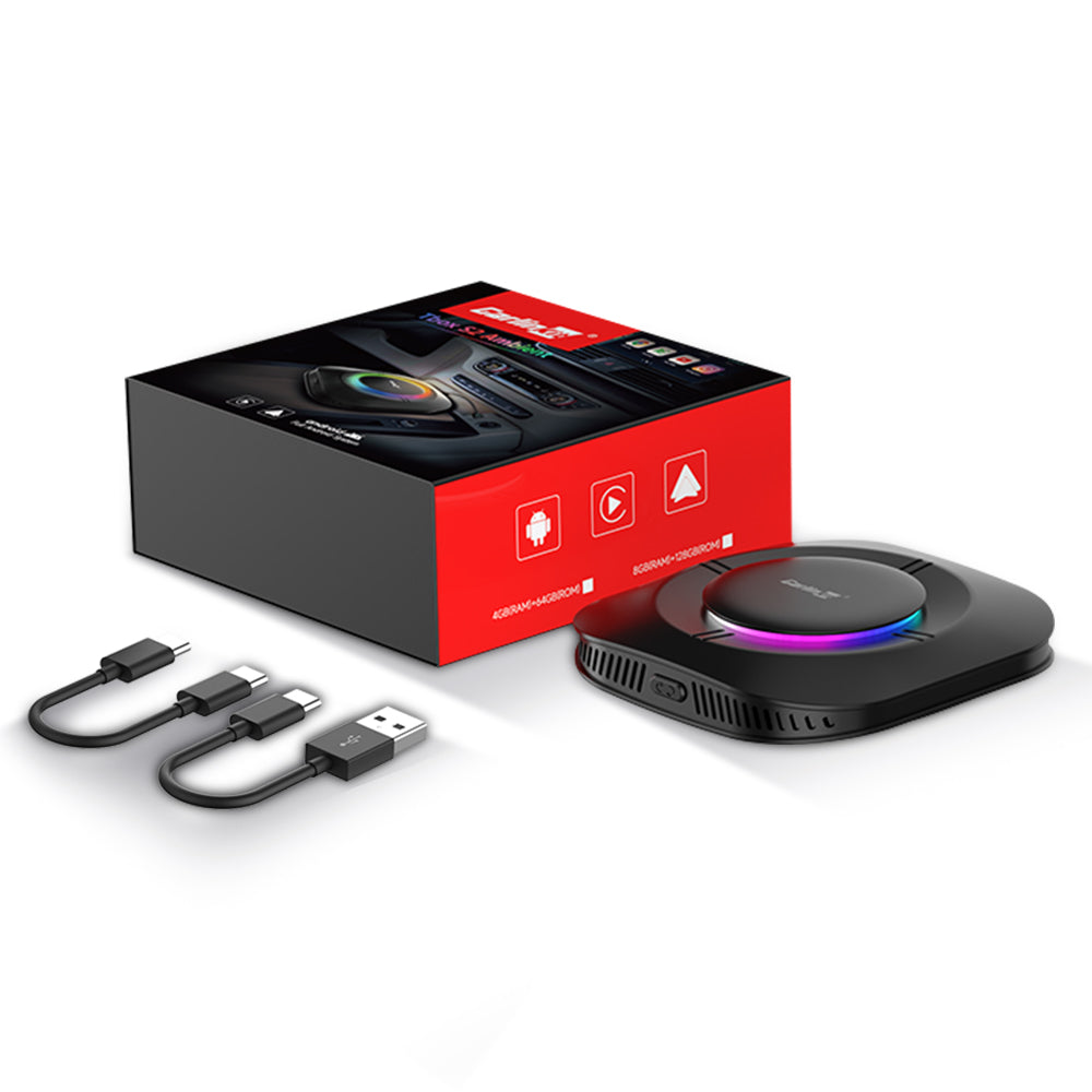 Carlinkit Multimedia Ai Box Tbox S2C LED 4+64G Qualcomm 6115 8-cores For Yotube Netflix