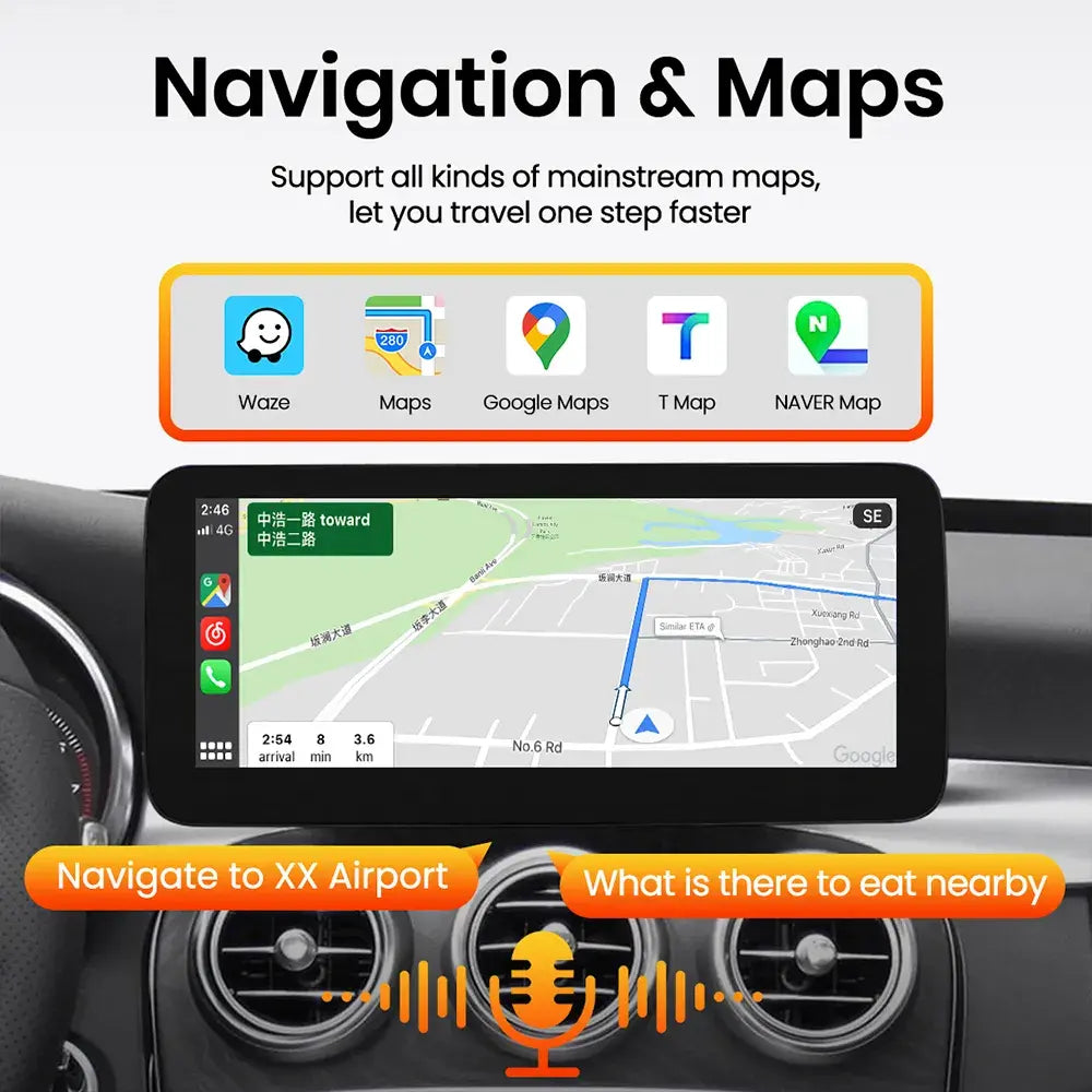 JoyeAuto Mercedes-Benz Linux Screen Upgrade with Wireless Apple CarPlay & Android Auto | 10.25 / 12.3 HD Touch Display