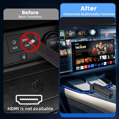 Carlinkit Fire Drive Use CarPlay to HDMI Cable to Enjoy Streaming, in-car Audio & Video Specially Designed for Amazon Fire TV Stick