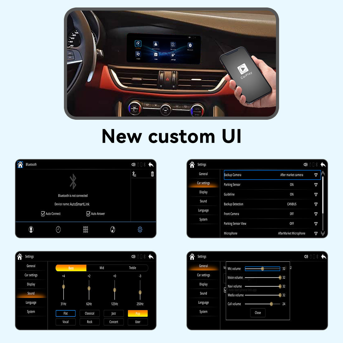 Wireless Apple CarPlay Android Auto Interface for Alfa Romeo Giulia Stelvio 2017-2020 | AirPlay iOS Android Mirror Link Plug & Play Retrofit(WZAF-1)