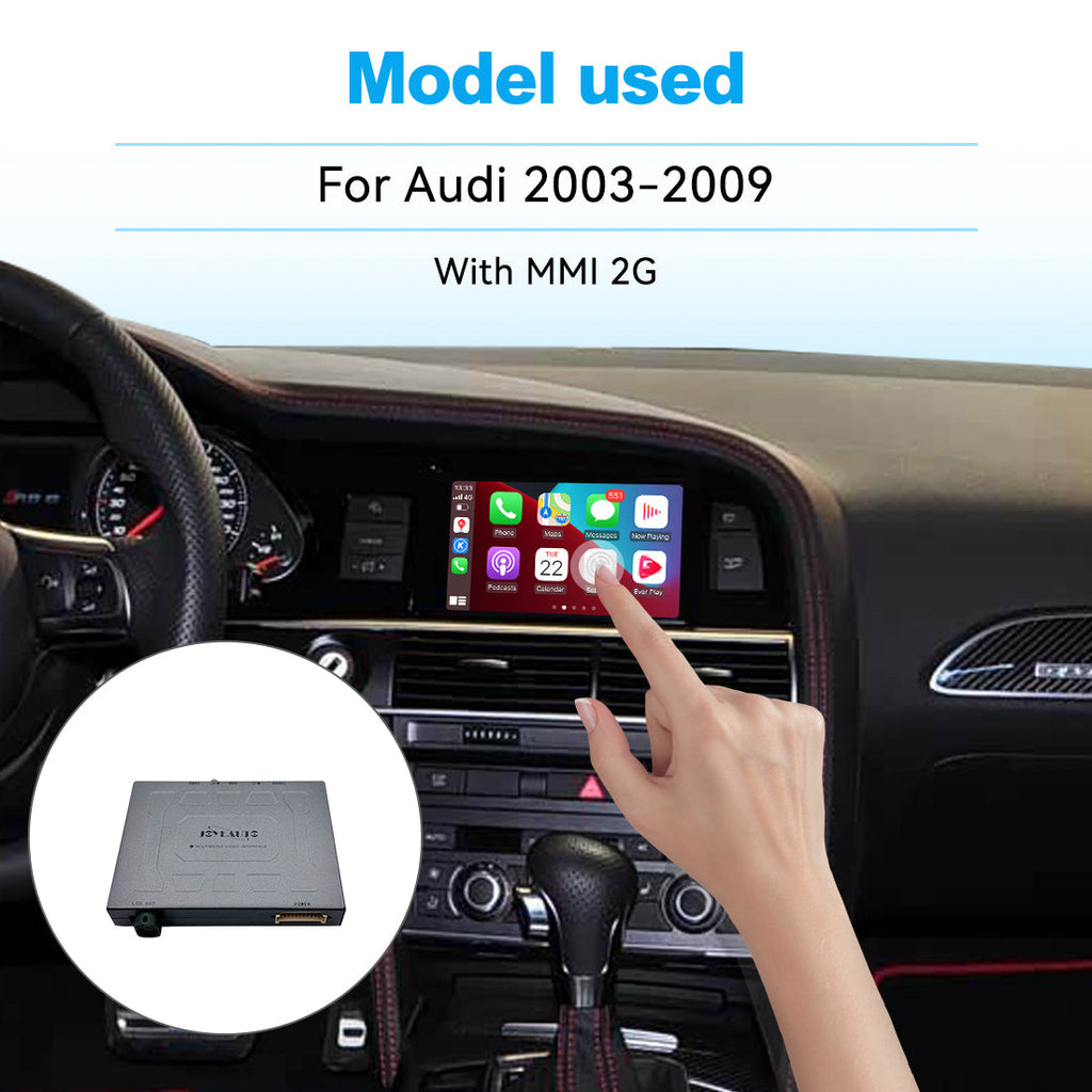 Wireless Apple CarPlay Android Auto Interface for Audi MMI 2G (2003-2009) – AirPlay & Mirror Link(WZAU-6)