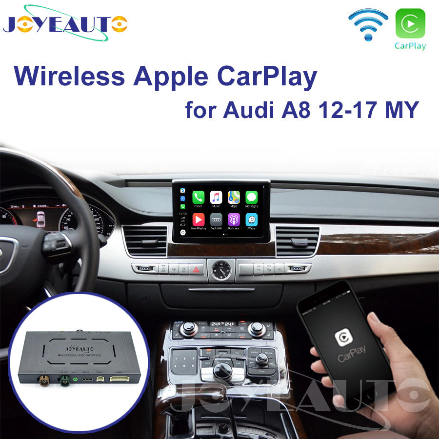 Wireless Apple CarPlay Interface for Audi A8 MMI 3G (2012-2017) – Android Auto AirPlay Retrofit with Camera(WJAU-4-1)