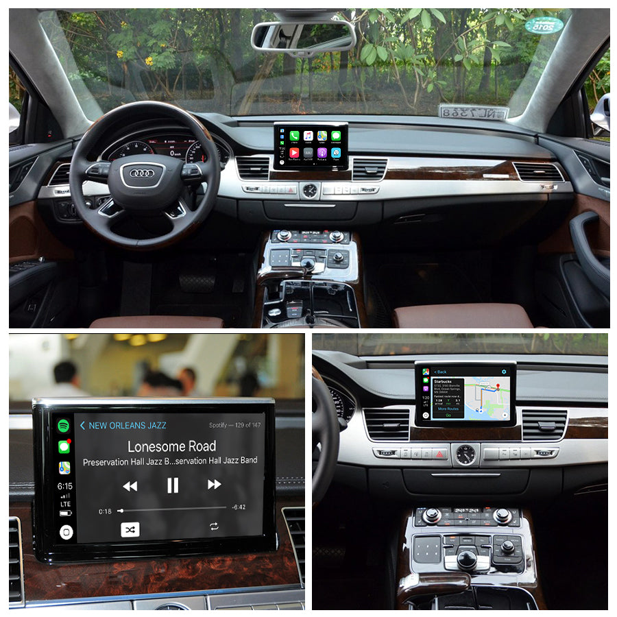 Wireless Apple CarPlay Interface for Audi A8 MMI 3G (2012-2017) – Android Auto AirPlay Retrofit with Camera(WJAU-4-1)