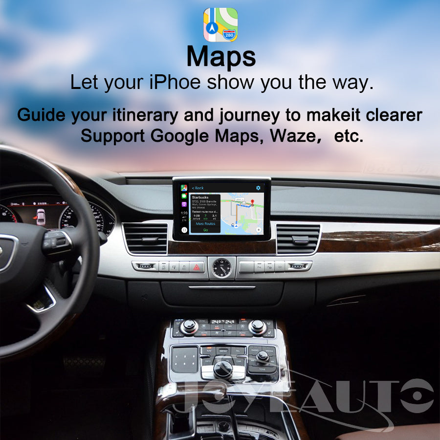 Wireless Apple CarPlay Interface for Audi A8 MMI 3G (2012-2017) – Android Auto AirPlay Retrofit with Camera(WJAU-4-1)
