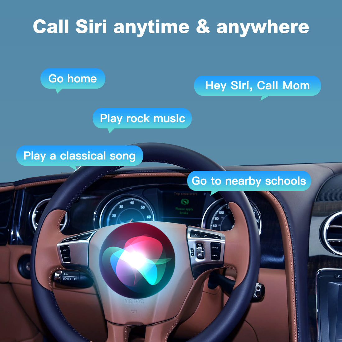 Wireless CarPlay Android Auto Interface for Bentley Continental Flying Spur 2012-2017 | Apple CarPlay Retrofit Module(WZBT-1)