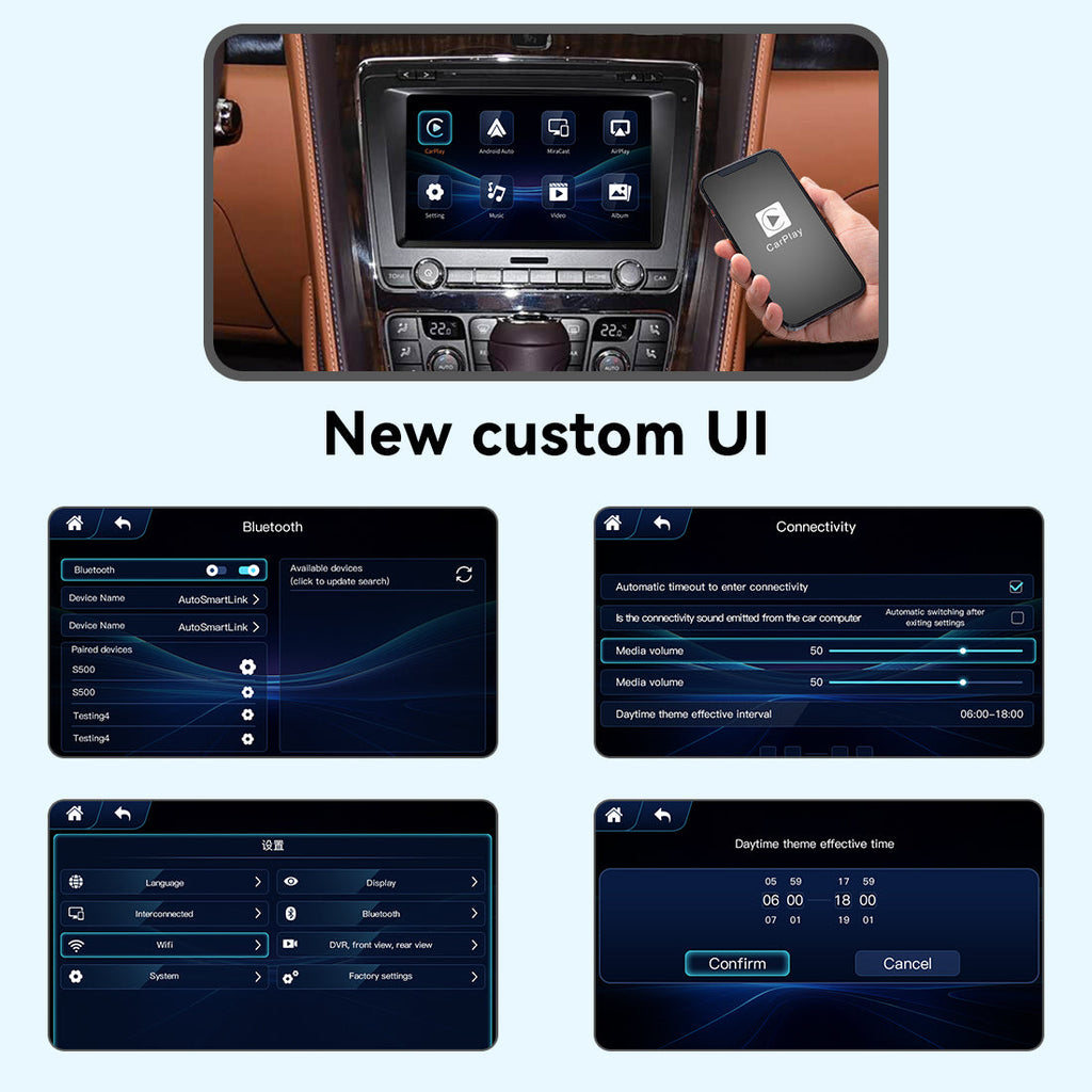Wireless CarPlay Android Auto Interface for Bentley Continental Flying Spur 2012-2017 | Apple CarPlay Retrofit Module(WZBT-1)