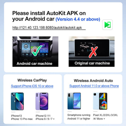 Carlinkit CCPA USB Dongle for Aftermarket Android Screen Head Unit with  Wireless CarPlay Android Auto and Mirroring Function